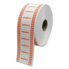 Automatic Coin Wrapper Roll For Coin Wrapping Machines, Quarters, Orange/Kraft, Approx 2,000 Wrappers/Roll, 8 Rolls/Carton