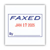 Model S 360 Two-Color Message Dater, 1.75 X 1, "Faxed," Self-Inking, Blue/Red