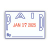 Model S 360 Two-Color Message Dater, 1.75 X 1, "Paid," Self-Inking, Blue/Red