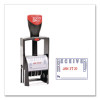 Self-Inking Heavy-Duty Line Dater, 1.25 x 1.83, Red/Blue
