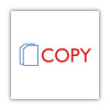 Pre-Inked Shutter Stamp, Red/Blue, Copy, 1.63 x 0.5
