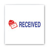 Pre-Inked Shutter Stamp, Red/Blue, Received, 1.63 x 0.5