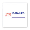 Pre-Inked Shutter Stamp, Red/Blue, Emailed, 1.63 x 0.5