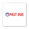 Pre-Inked Shutter Stamp, Red/Blue, Past Due, 1.63 x 0.5
