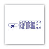 Pre-Inked Shutter Stamp, Blue, Entered, 1.63 x 0.5