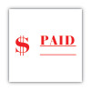 Pre-Inked Shutter Stamp, Red, Paid, 1.63 x 0.5