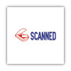 Pre-Inked Shutter Stamp, Red/Blue, Scanned, 1.63 x 0.5