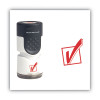 Pre-Inked Round Stamp, Check Mark, 0.63" Dia, Red