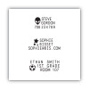 Mine Textile Stamp, 1.5" x 1.5", Black