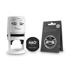 Stamp With Voucher And Fancy Gray Ink Pad, Self-Inking, 1.56" Diameter