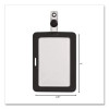 Myid Badge Holder, Vertical/Horizontal, 3 5/8 X 2 1/4, Black, 1/Ea