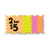 Die Cut Paper Signs, 5.25 x 5.25, Square, Assorted Colors, Pack Of 48 Each