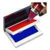 Two-Color Felt Stamp Pads, 4.25" x 3.75", Blue/Red
