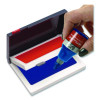 Two-Color Felt Stamp Pads, 4.25" x 3.75", Blue/Red