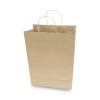Premium Shopping Bag, Rope Handles, 10" x 4.5" x 13", Kraft, 50/Box