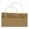 Premium Shopping Bag, Rope Handles, 12" x 6.5" x 17", Kraft, 50/Box