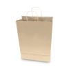 Premium Shopping Bag, Rope Handles, 12" x 6.5" x 17", Kraft, 50/Box