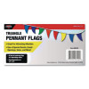 Strung Flags, Pennant, 30 Ft, Assorted Bright Colors