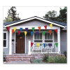 Strung Flags, Pennant, 30 Ft, Assorted Bright Colors
