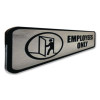 Brushed Metal Office Sign, Employees Only, 9 X 3, Silver