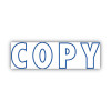 Green Line Message Stamp, Copy, 1.5 x 0.56, Blue