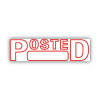 Green Line Message Stamp, Posted, 1.5 x 0.56, Red