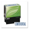 Green Line Message Stamp, Confidential, 1.5 x 0.56, Blue