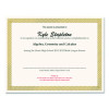 Foil Border Certificates, 8.5 X 11, Ivory/Gold With Braided Gold Border, 12/Pack
