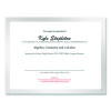 Foil Border Certificates, 8.5 X 11, White/Silver With Braided Silver Border,15/Pack