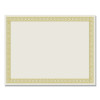 Foil Border Certificates, 8.5 X 11, Ivory/Gold With Channel Gold Border, 12/Pack