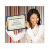 Foil Border Certificates, 8.5 X 11, Ivory/Gold With Channel Gold Border, 12/Pack