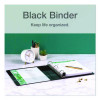 Premier Easy Open Clearvue Locking Slant-D Ring Binder, 3 Rings, 1.5" Capacity, 11 X 8.5, Black