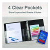 Premier Easy Open Clearvue Locking Slant-D Ring Binder, 3 Rings, 1.5" Capacity, 11 X 8.5, Black