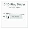 Premier Easy Open Clearvue Locking Slant-D Ring Binder, 3 Rings, 3" Capacity, 11 X 8.5, White
