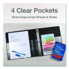 Premier Easy Open Clearvue Locking Slant-D Ring Binder, 3 Rings, 3" Capacity, 11 X 8.5, Black