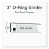 Premier Easy Open Clearvue Locking Slant-D Ring Binder, 3 Rings, 3" Capacity, 11 X 8.5, Black