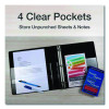 Premier Easy Open Clearvue Locking Slant-D Ring Binder, 3 Rings, 4" Capacity, 11 X 8.5, Black