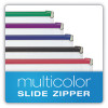 Expanding Zipper Binder Pocket, 8.5 x 11, Assorted Colors, 5/Pack