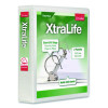 Xtralife Clearvue Non-Stick Slant-D Ring Binder, 3 Rings, 2" Capacity, 11 x 8.5, White