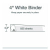 Xtralife Clearvue Non-Stick Slant-D Ring Binder, 3 Rings, 4" Capacity, 11 x 8.5, White