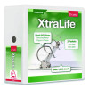 Xtralife Clearvue Non-Stick Slant-D Ring Binder, 3 Rings, 5" Capacity, 11 x 8.5, White