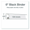 Xtralife Clearvue Non-Stick Slant-D Ring Binder, 3 Rings, 6" Capacity, 11 x 8.5, Black
