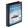 Expressload Clearvue Locking D-Ring Binder, 3 Rings, 1.5" Capacity, 11 X 8.5, Black