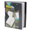 Showfile Display Book With Custom Cover Pocket, 24 Letter-Size Sleeves, Black