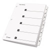 Onestep Printable Table Of Contents And Dividers, 5-Tab, 1 To 5, 11 x 8.5, White, White Tabs, 1 Set