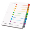 Onestep Printable Table Of Contents And Dividers, 10-Tab, 1 To 10, 11 x 8.5, White, Assorted Tabs, 1 Set