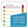 Onestep Printable Table Of Contents And Dividers, 12-Tab, 1 To 12, 11 x 8.5, White, Assorted Tabs, 1 Set
