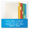 Poly Ring Binder Pockets, 8.5 x 11, Letter, Assorted Colors, 5/Pack