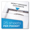 Poly Ring Binder Pockets, 8.5 x 11, Clear, 5/Pack