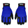 Clarino Synthetic Leather Palm Mechanics Gloves, Medium, Blue/Black, Pair